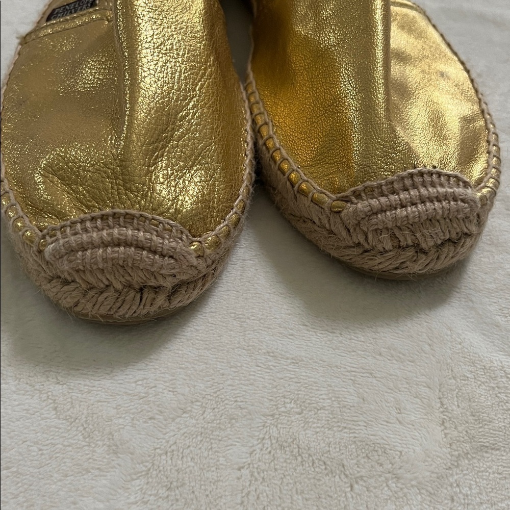 Penelope Chilvers Gold Espadrille Slip-Ons - Picture 5 of 15